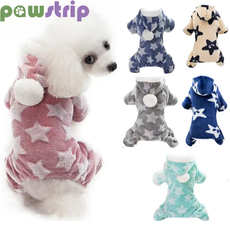 6 色犬服冬暖かい犬パジャマソフトフリース子犬猫パーカコートペット服の衣装猫犬ヨーキー ジャンプスーツ ロンパース Aliexpress