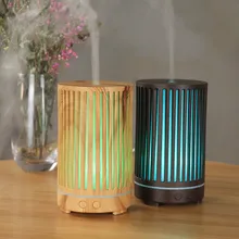 Dalga ahşap tahıl hava nemlendirici içi boş Aroma YAYICI ultrasonik Atomizer ev sessiz uçucu yağlı nemlendirici