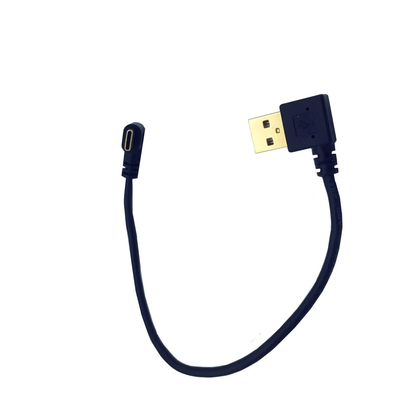 Позолоченный левый угол USB2.0(type-A) штекер USB3.1(type-C) Мужской левый и правый угол USB синхронизация данных и зарядный кабель Разъем