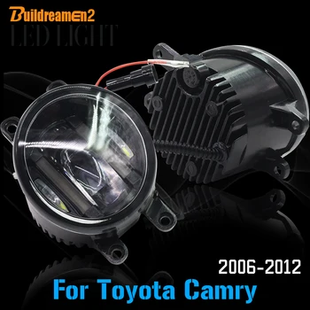 

Buildreamen2 For Toyota Camry 2006-2012 Car LED Light Front Left + Right Fog Light Daytime Running Light DRL White 2 Pieces