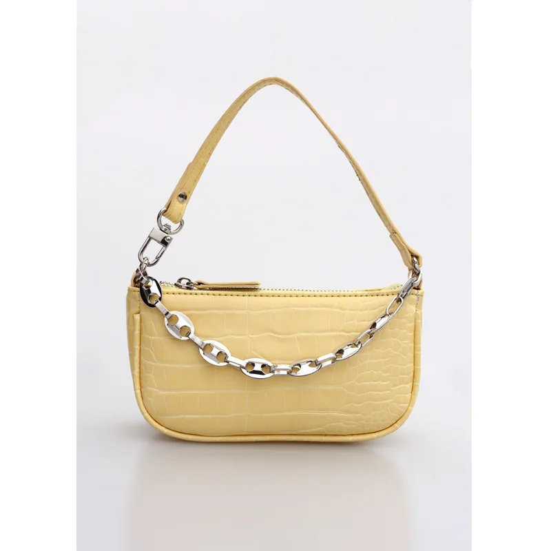 

OLUOLIN Luxury Retro Chain Handbags for Women PU leather Zipper crocodile pattern bag Messenger Bag Fashion Chic ladies bag