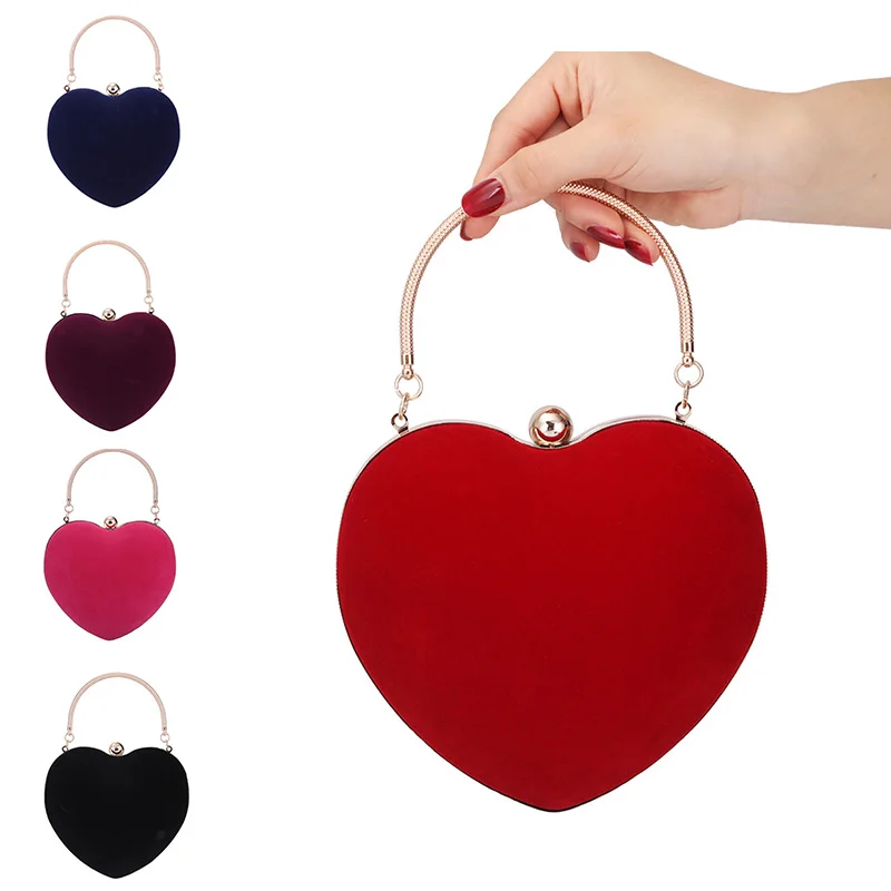 

New Heart Shape Evening Bag Messenger Shoulder Crossbody Handbag Tote Purse Bolsos Mujer C55
