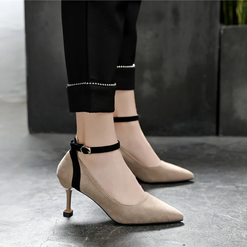 Новинка 2019 года выразительные элегантные женские туфли на высоком каблуке в