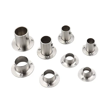 

Flange rod bracket wardrobe bracket stainless steel round tube base clothes rail fixed base wardrobe rod end support rod,