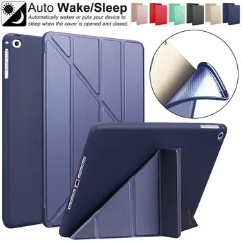 

For iPad 10.2" (7th Gen 2019) Tablet Case PU Leather Smart Wake/Sleep Soft Silicone TPU Stand Slim Cover A2200 A2198 A2232