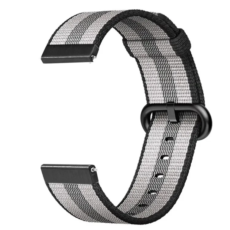 20 мм 22 мм ремешок в полоску для samsung Galaxy Watch Active 46 мм 42 мм нейлоновый ремешок для samsung gear Sport S2 S3 huawei Watch gt 2 - Цвет ремешка: stripe black