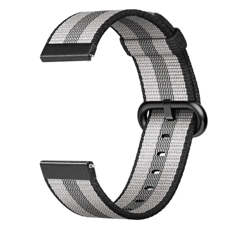stripe black 20 мм 22 мм ремешок в полоску для samsung Galaxy Watch Active 46 мм 42 мм нейлоновый ремешок для samsung gear Sport S2 S3 huawei Watch gt 2 - Цвет ремешка: stripe black