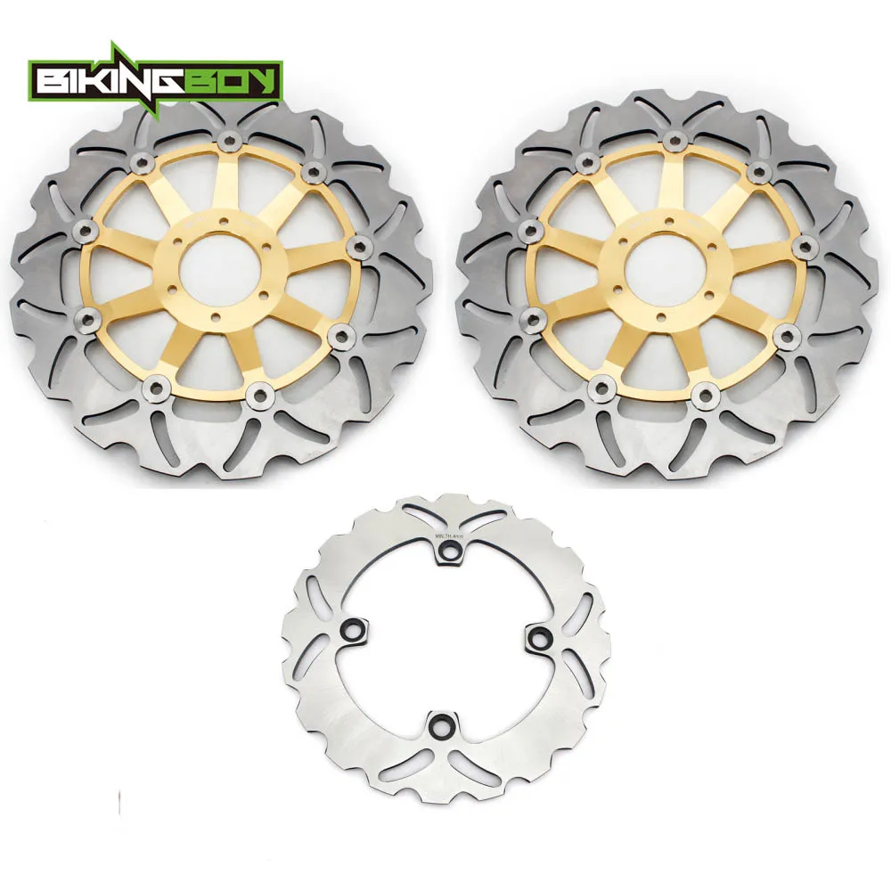 BIKINGBOY для HONDA CBR 900 RR 94-97 VTR 1000 F 97-07 CBR 600 F F3 95-98 CB 400 N плавающие Передние Задние тормозные диски роторы - Цвет: Wavy Gold