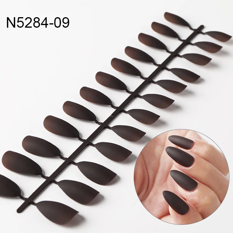 24PCS/Pack Fake Nails Nail Art Manicure Tips For False Nail Art Decoration Forms Extension Manicure Art False Nails faux ongles