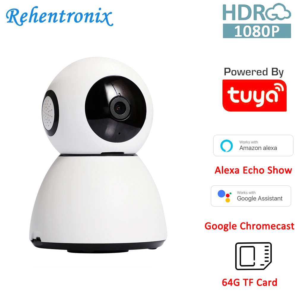 128G TF карта 1080P Full HD PTZ двухстороннее аудио ИК Ночное видение беспроводная Wi-Fi Alexa