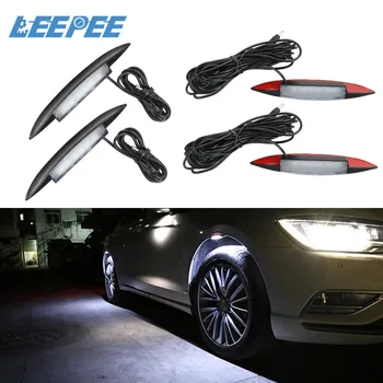 

Car Tyre Wheel LED Light 4Pcs/set Car Wheel Eyebrow Lamp White 3 Mode Flash Breathe Strobe Under Side Lamp Atmosphere Light