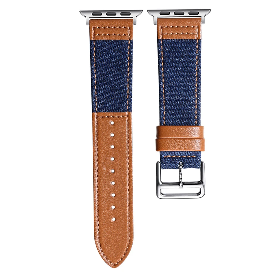 Нейлоновый кожаный ремешок для часов apple watch band 44 мм Iwatch series 5 4 3 2 1 Аксессуары 42 38 40