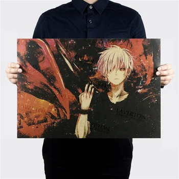 

Classic Animation Tokyo Ghoul Movie H Style Poster Retro Kraft Paper Wall Sticker 51.5x36cm Dorm Room Decoration Painting