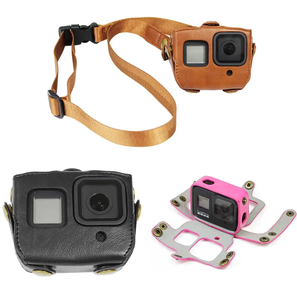 PU защитный чехол для камеры с плечевым ремнем для Gopro Hero 8