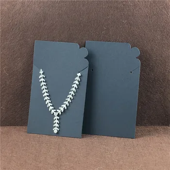 

Three Color Kraft Blank Paper Cardboard Necklace/Earring Jewelry Displays Packaging Card Accept Custom Logo 15x9cm 24Pcs/Lot