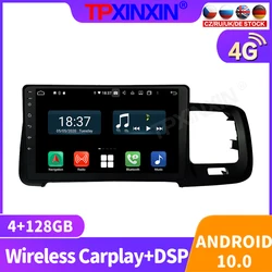 Reproductor Multimedia con Android 128 y navegación GPS para Volvo, autorradio estéreo 2Din con reproductor de vídeo, 10,0 GB, sin dvd, para Volvo S60 2011   2018