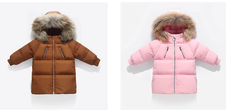 Г. Теплая зимняя куртка детское пуховое пальто с меховым воротником, верхняя одежда с капюшоном зимняя одежда детская парка для мальчиков и девочек, одежда