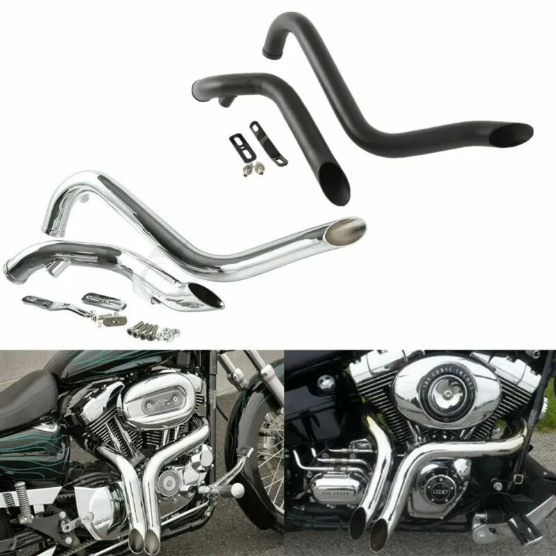 

Motorcycle1.75" 13/4" Exhaust Pipes For Harley Softail Sportster 883 1200 Custom Forword Control Dyna Touring Electra Glide Drag