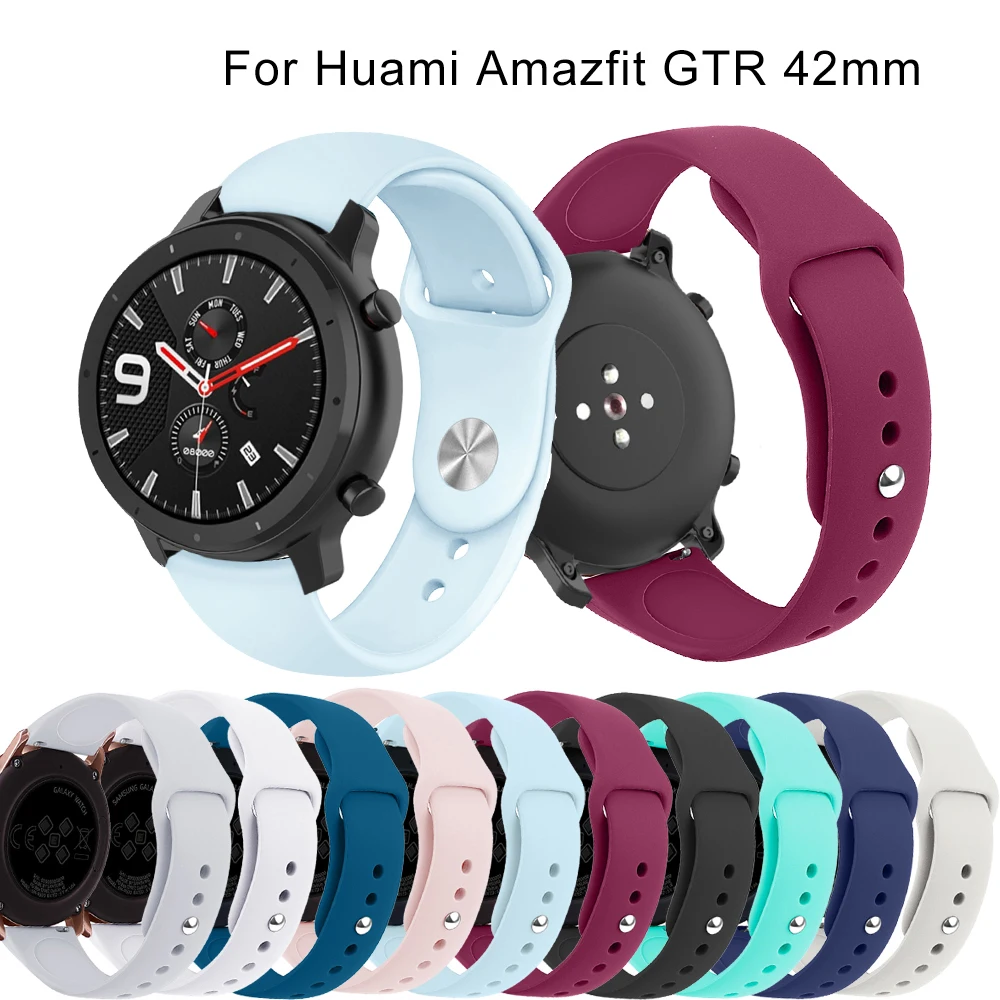 

For Huami Amazfit GTR 42mm new Sport Silicone Strap For Samsung Gear S2 fashion/classic SmartWatch Replacement strap Accessories