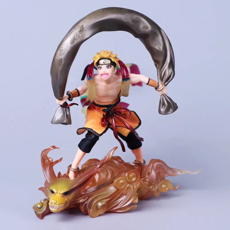 Наруто Ураганные Хроники Узумаки Fujin / Uchiha Sasuke Raijin ПВХ 18 см фигурка Коллекционная