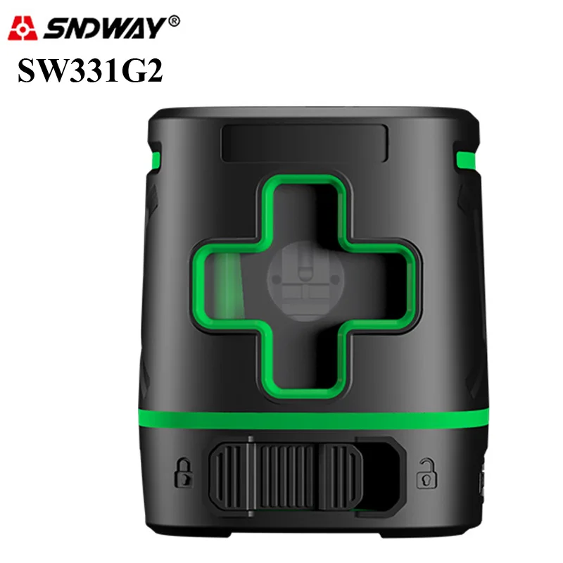 

SNDWAY 331G laser level Green 2 lines self-leveling laser Leveler Vertical Horizontal Cross laser beam line measuring instrument
