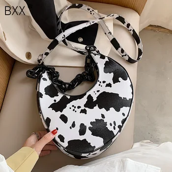 

[BXX] Small PU Leather Crossbody Bags For Women 2020 Autumn Trend Chain Hand Bag Womens Branded Shoulder Bag Handbags HO728