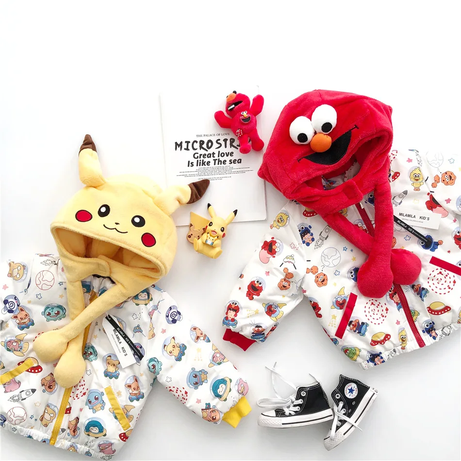 

Tonytaobaby New Winter Clothes for Boys and Girls Cute Three-dimensional Pinched Cartoon Plush Coat