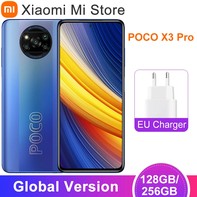Сотовый телефон POCO X3 Pro глобальная версия дюйма 128 ГБ/256 Гб ПЗУ Snapdragon 860 аккумулятор