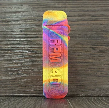 

10pcs/wholesale Texture Cover for Smok RPM40 Pod System 40w 1500mAH Protective Rubber Sleeve Skin Shield leather Wrap