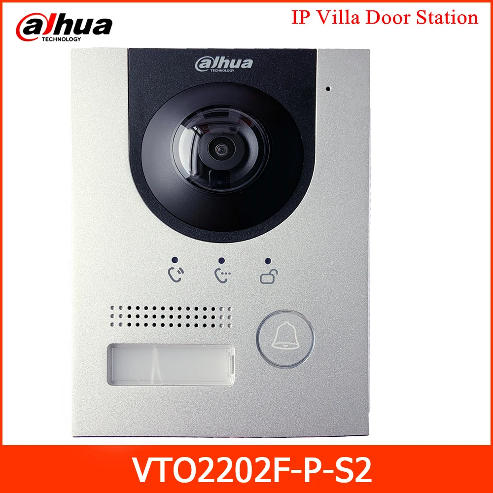 Сетевой видеорегистратор Dahua VTO2202F-P-S2 2-проводной IP вилла станции двери PoE IK07 &amp IP65