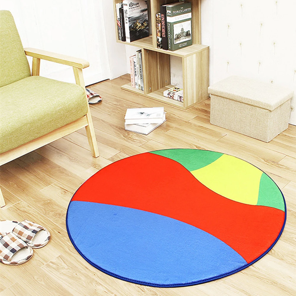 Round Floor Mats for Living Room Football Basketball Pattern Rugs Pad Chair Mat Carpet Rugs Anti Slip Floor Mat Doorway carpet