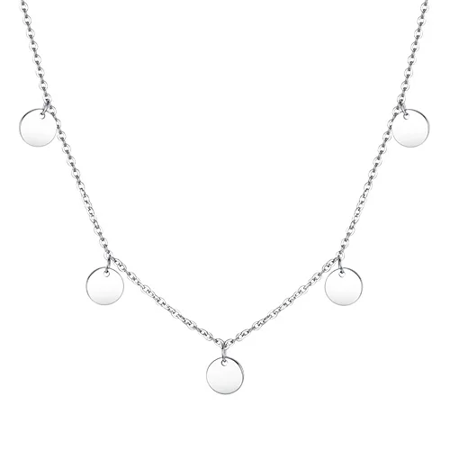 Винтажное 925 пробы Серебряное кубическое циркониевое Хрустальное круглое ожерелье-чокер с кулоном для женщин модное серебряное ювелирное изделие - Окраска металла: YX1597