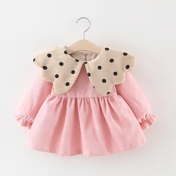 

Spring Autumn 2020 Baby Girls Printed Corduroy Dresses Children's Dresses
