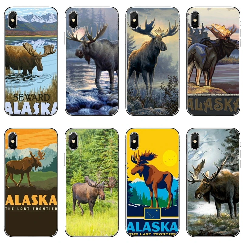 Животное Аляска бык Moose для huawei mate 20 10 9 P30 P20 P10 P9 pro Lite P Smart plus 2019 прозрачный чехол |