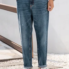 Мужские джинсы SEMIR, бренд, новые японские мужские свободные хлопковые зимние джинсовые штаны Harlan