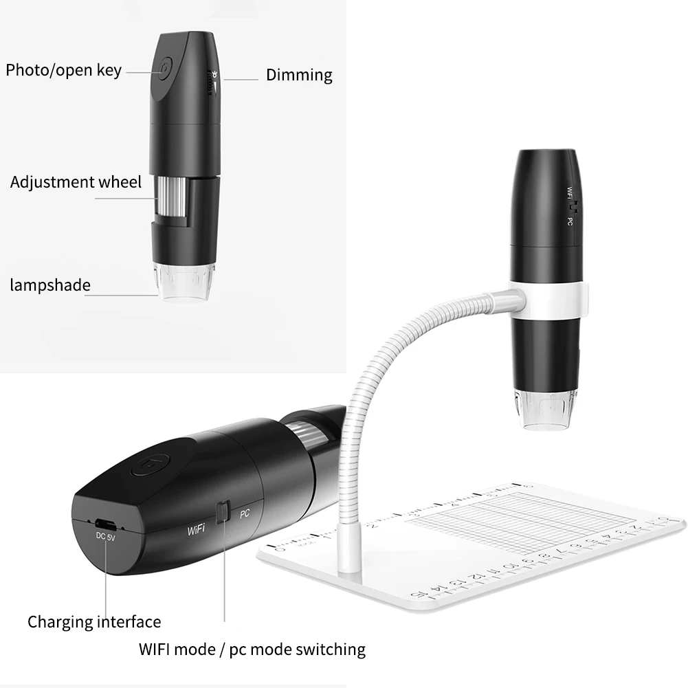 50X до 1000X USB Промышленный Профессиональный биологический ручной HD электронный беспроводной светодиодный портативный цифровой микроскоп с зумом