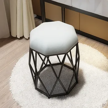 

Nordic chair simple home iron dressing stool black bird's nest dressing stool golden Nordic luxury beaut