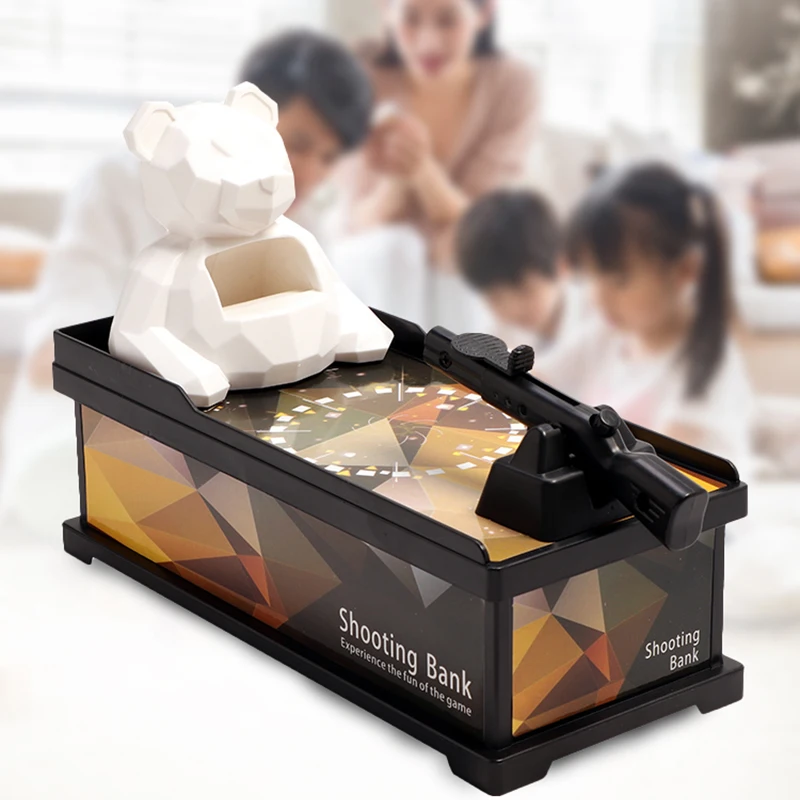 2019 Горячая продажа Shootable медведь копилка Moneybox декомпрессия развлечения экономия