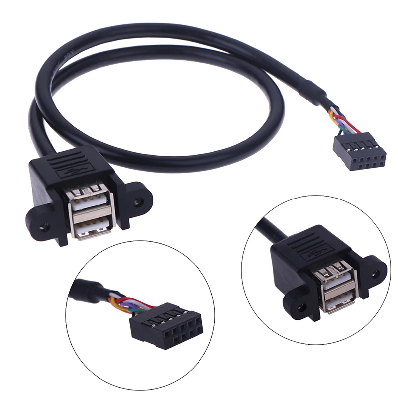 1 шт. 30 см/50 см Внутренняя Материнская плата 9pin двойной Порты и разъёмы USB 2 0