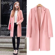 Новинка, весенне-осенний Женский Тонкий Повседневный длинный тонкий Длинный блейзер, куртка, пальто, модные кардиганы