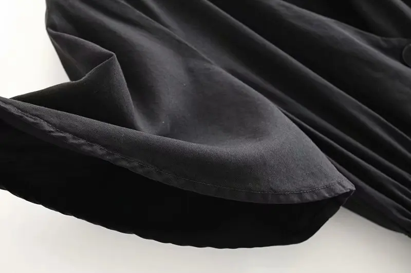 Винтажное Элегантное Черное миди-платье на пуговицах, Женская мода, v-образный вырез, эластичный с коротким рукавом, талия, шикарные платья повседневные платья Mujer