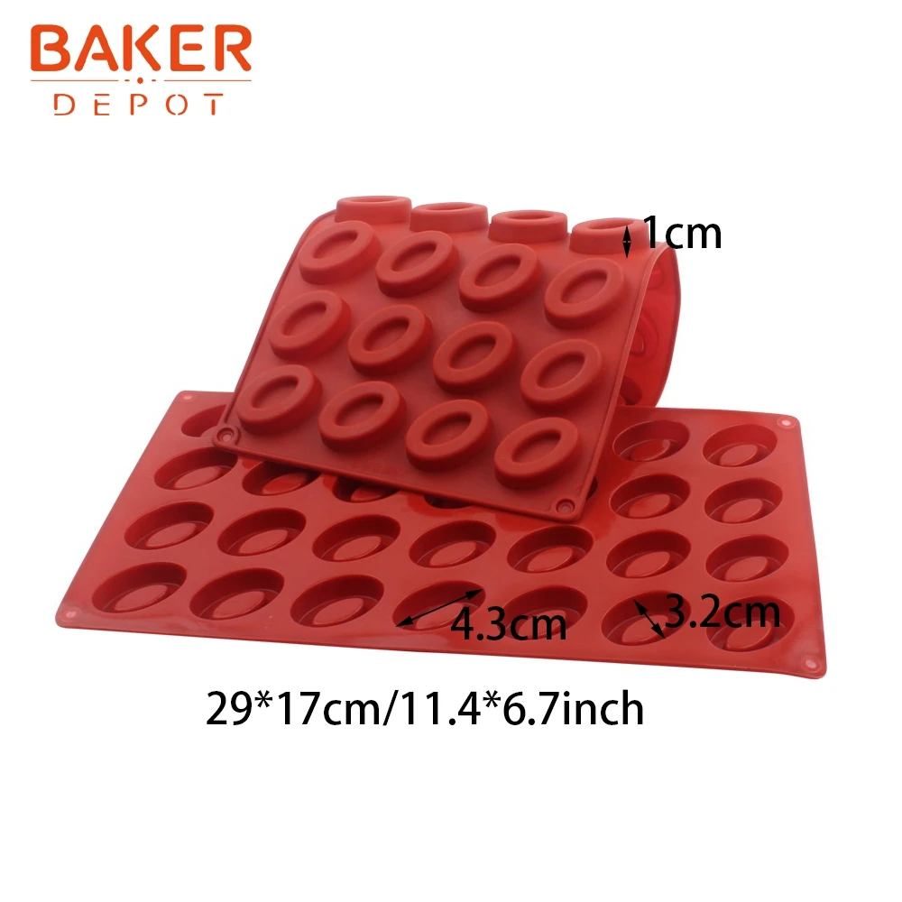 BAKER DEPOT, силиконовая форма для пончика, шоколада, овальной формы, печенье, печенье, торт, выпечка, инструмент для выпечки, конфеты, клейкий лед, лоток, сделай сам, торт