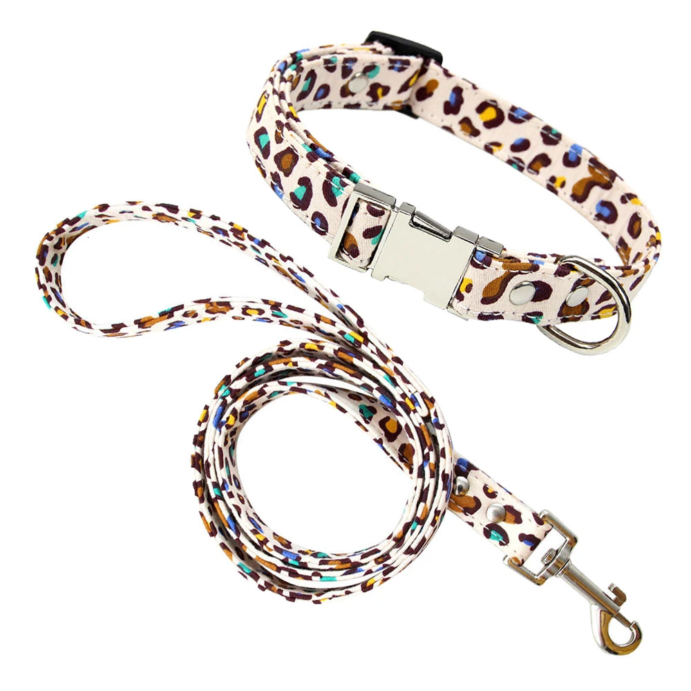 

New Arrival Adjustable Dog Collar Soft Encrypted Canvas Puppy Pet Collars Dog Leashes For Small Medium Large Dog Cat Accessories