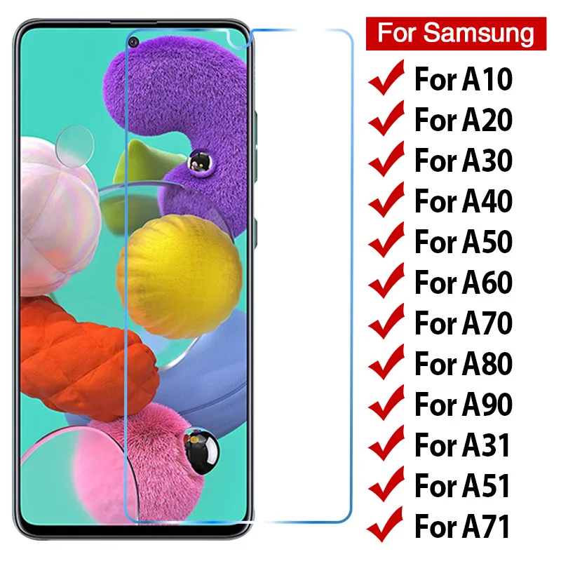 Protective Glass for Samsung Galaxy A50 Phone Screen Protector for Galaxy A51 A71 A31 A70 A90 A60 A40 A30 A20 A10 Tempered Film afbeelding