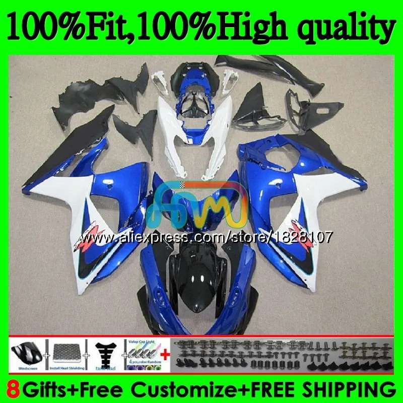 Инъекции для SUZUKI GSXR 600 750 GSXR750, возрастом 11, 12, 13, 14, 15, 39BS. 19 K11 GSXR600 2011 2012 цвет синий, черный; большие размеры 2013 обтекатель