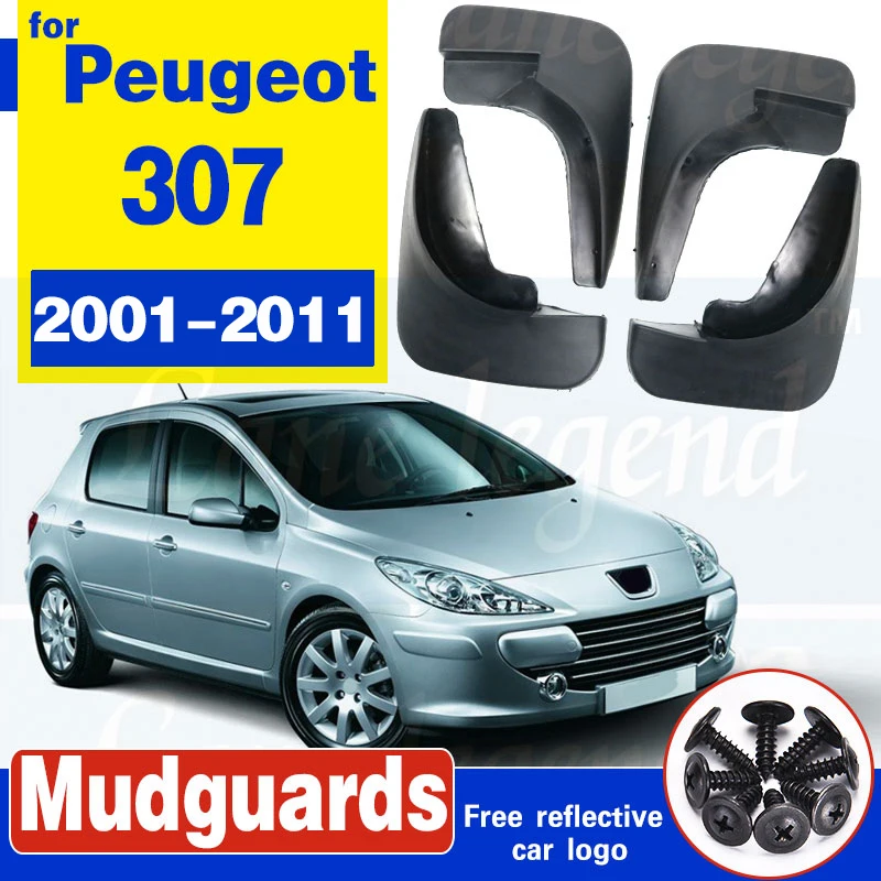Новые 4 шт. Брызговики щитки брызговики крылья для Peugeot 307 2001 2011 2003 2004 2005 2006 2007