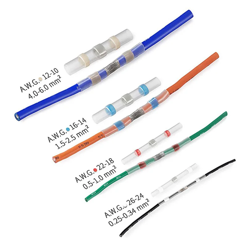 Kit De 115 Connecteurs Thermorétractables étanches - Pour Soudures Et Raccords De Câbles électriques - 3 Tailles - Idéal Auto, Camping-car, Bricolage Maison