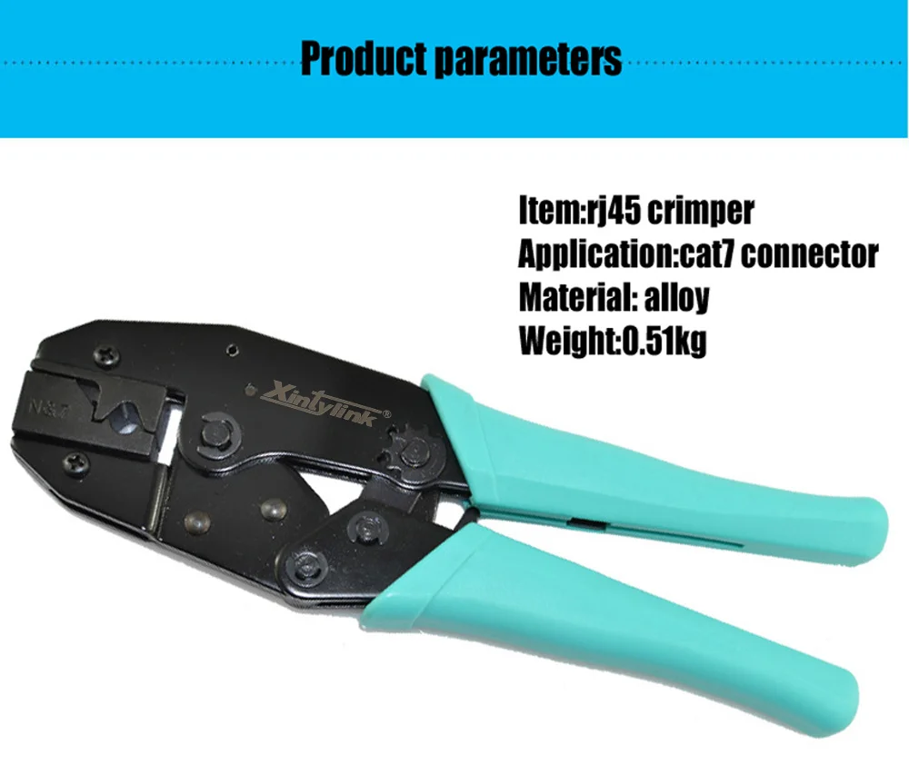 xintylink RJ45 crimper cat7 cat6a network tools cat8 Crimping ethernet Cable Stripper clamp 8p8c pliers connector clip clipper