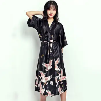 

Summer New Women Bride Bridesmaid Wedding Robe Casual Half Sleeve Bath Gown Sleepwear Elegant Black Print Pattern Nightgown