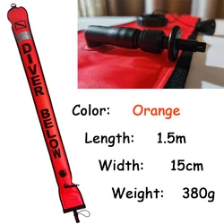 High-Visibility Inflatable Scuba Diving Safety Signal Buoy (1.5m orange)